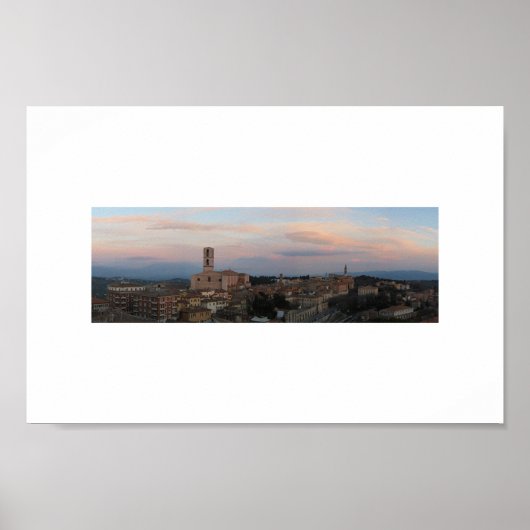 Poster panorama de pérugia (découpé) (Devant)