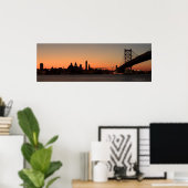 Poster Panorama de Philadelphie, Pennsylvanie (Bureau à domicile)