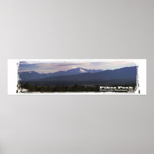 Poster Panorama de Pikes Peak
