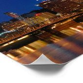 Poster Panorama de Portland Oregon la nuit (Coin)