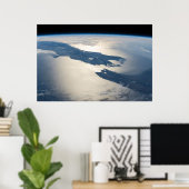 Poster Panorama depuis l'espace Highlights Cook Strait (Bureau à domicile)