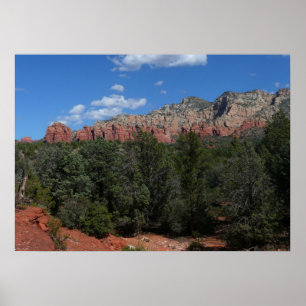 Poster Panorama des rochers rouges à Sedona Arizona