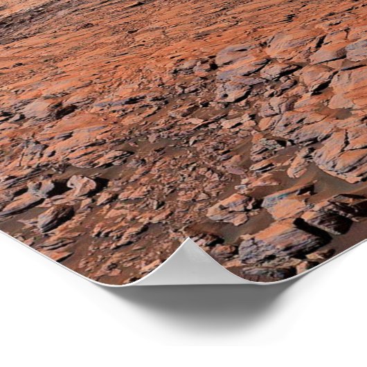 Poster Panorama du Mont Sharp sur Mars (Coin)