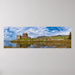 Poster Panorama Eilean Donan Castle vue du sud