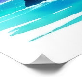 Poster Panorama époustouflant du phare des vagues (Coin)