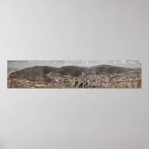 Poster Panorama historique de DEADWOOD Dakota du Sud 1902