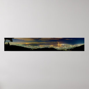 Poster Panorama Kansai Osaka Bay Japon du Mont Rokko