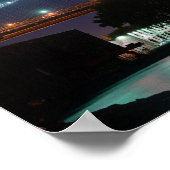 Poster Panorama nocturne de Brooklyn Bridge (Coin)