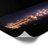 Poster Panorama nocturne de Vancouver (Coin)