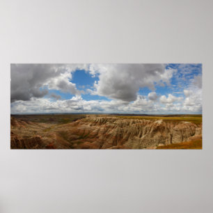 Poster Panorama Point, Parc national des Badlands, SD