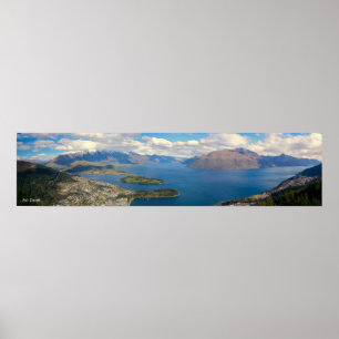Poster Panorama Queenstown NZ