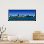 POSTER PANORAMA SKYLINE CHICAGO (Cuisine)
