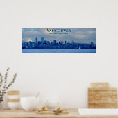 Poster Panorama Skyline Vancouver Colombie-Britannique Ph (Cuisine)