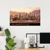 Poster Panorama Sunrise Skyline de Vancouver (Bureau à domicile)