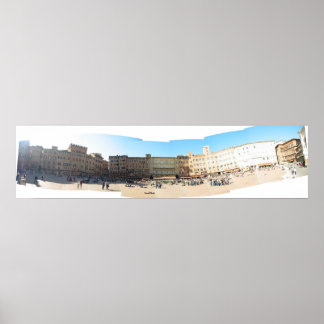 Poster panorama sur le campo de Sienne