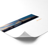 Poster Panorama sur le coucher de soleil du pont Golden G (Coin)