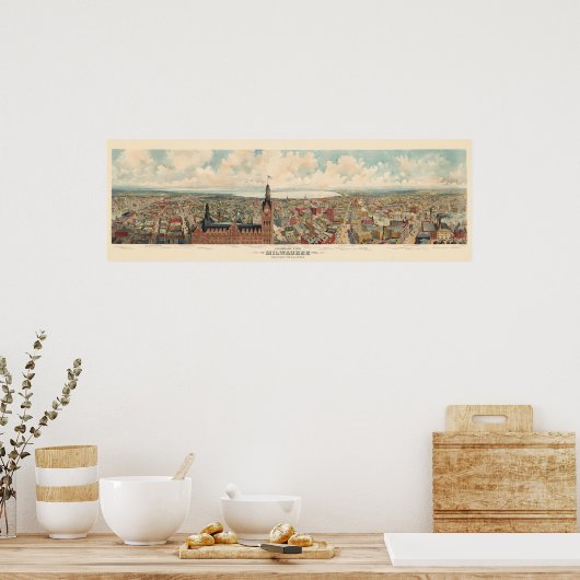 Poster Panoramic view of Milwaukee (Cuisine)