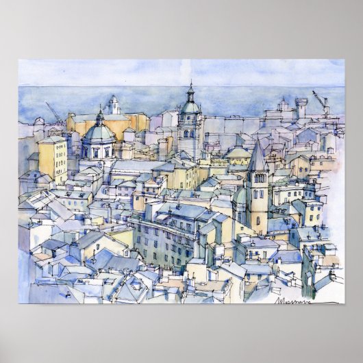 Poster Panoramica di Genova (Devant)