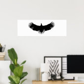 Poster Panoramique American Eagle Silhouette (Bureau à domicile)