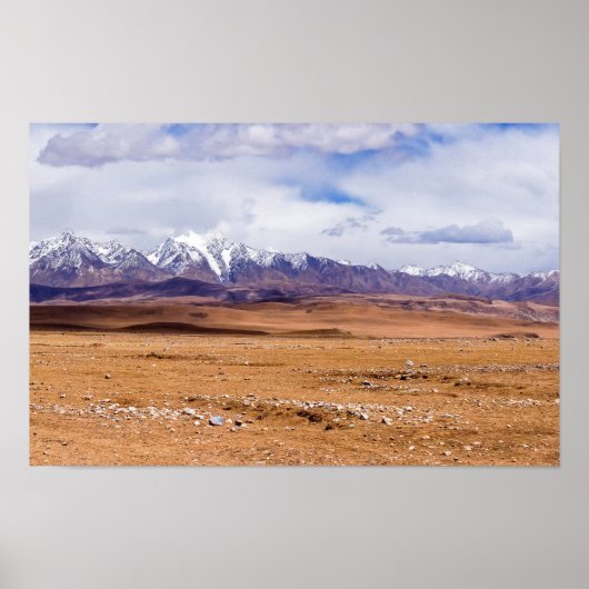Poster Panoramique du paysage tibétain (Devant)