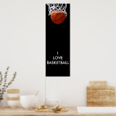 Poster Panoramique I Love Basketball (Cuisine)