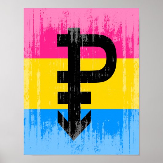POSTER PANSEXUAL PRIDE CONCEPTION DÉTRESSEE (Devant)
