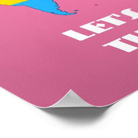 Poster Pansexuality pride world map (Coin)