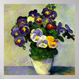 Poster Pansies dans le vase