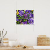 Poster Pansies, "Purple Pansies" par Jenny Koch (Cuisine)