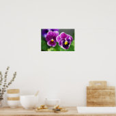 Poster Pansies violettes (Cuisine)