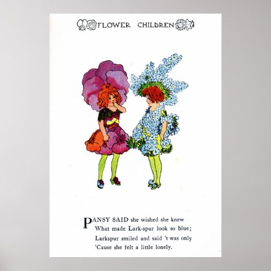 Poster Pansy et Larkspur (Devant)