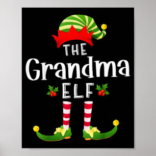 Poster Pantalon de Noël assorti de lutin de Noël de grand