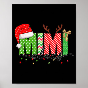 Poster Pantalon de pyjama à lumières de Noël Mimi Claus p