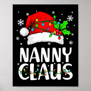 Poster Pantalon de pyjama Nanny Claus Christmas Lights Fa