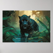 Poster Panther Animal Wilderness Art coloré (Devant)