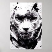 Poster Panther Wild Nature Free Spirit Art Brush Peinture (Devant)