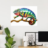 Poster Panthère colorée Chameleon Imprimer (Bureau à domicile)