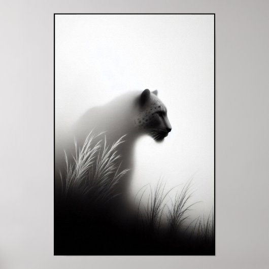 Poster Panthère dans l'Abstraite de la brume (Devant)