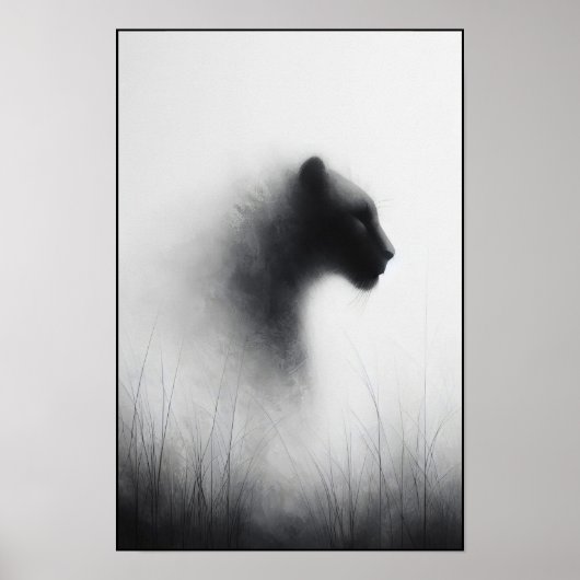 Poster Panthère dans l'Abstraite de la brume (Devant)