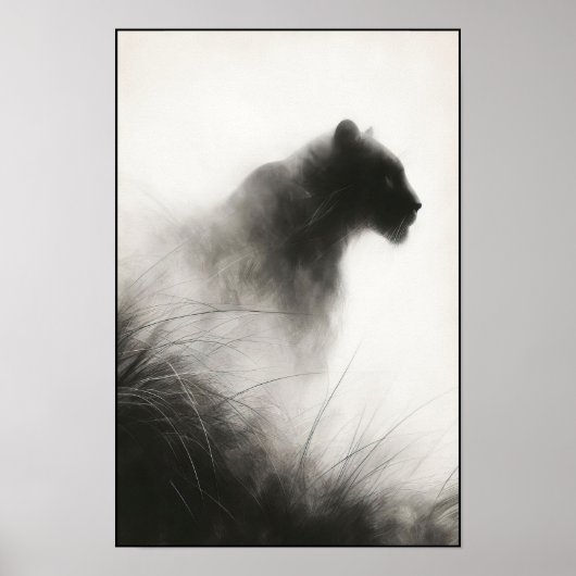 Poster Panthère dans l'Abstraite de la brume (Devant)