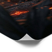 Poster Panthère de lave Jungle volcanique (Coin)