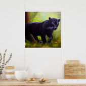 Poster Panthère noire (10) Chat sauvage (Cuisine)
