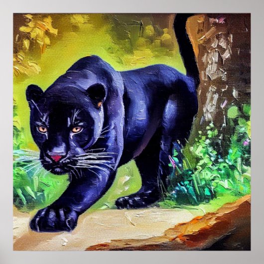Poster Panthère noire (8) Chat sauvage (Devant)