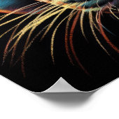 Poster Panthère noire à dessin dur Pastel (Coin)