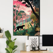 Poster Panthère noire dans la nature (Bureau à domicile)
