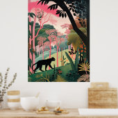 Poster Panthère noire dans la nature (Cuisine)