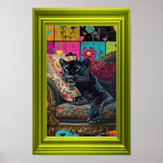 Poster Panthère noire dans un monde de couleur – Contempo