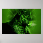 Poster Panthère noire en vert (Devant)