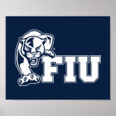 Poster Panthers de la FIU - Logo blanc (Devant)