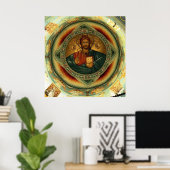 Poster Pantocrate Christ Icon Hristos (Bureau à domicile)